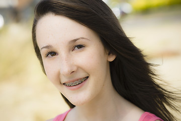 Image showing Portrait of Smiling Teen Girl