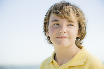 Image showing Portrait of Young Boy Outdoors