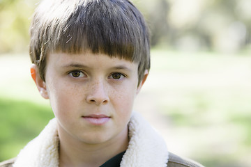 Image showing Young Boy Outdoors