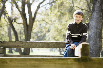 Image showing Young Boy in Park