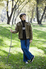 Image showing Young Boy in Park