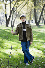 Image showing Young Boy in Park