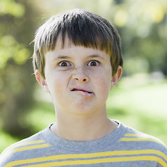 Image showing Boy Making Silly Face