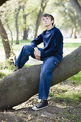 Image showing Young Boy in Park