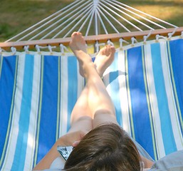 Image showing Female in Hammock