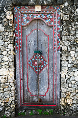 Image showing Close up of ancient door