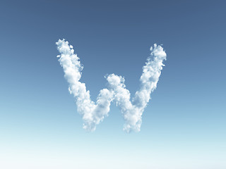 Image showing cloudy letter M