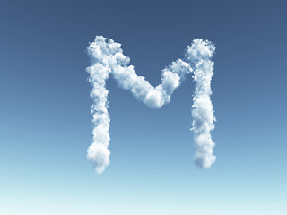 Image showing cloudy letter M