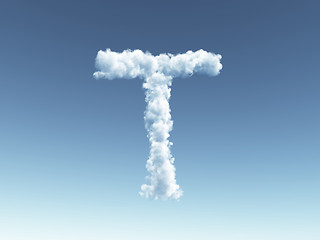 Image showing cloudy letter T