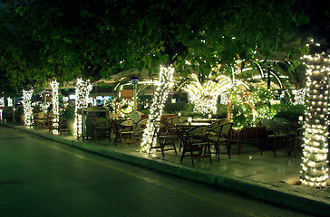 Image showing Illuminated cafe