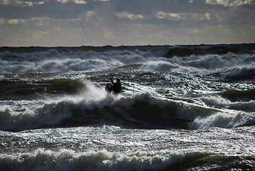 Image showing Kiting in the storm