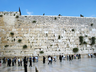 Image showing Western wall in Jerusalem