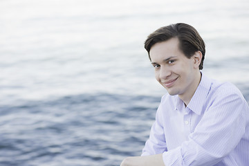 Image showing Portrait of Smiling Teenage Boy