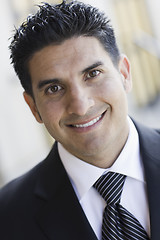 Image showing Portrait of Smiling Man in Suit and Tie