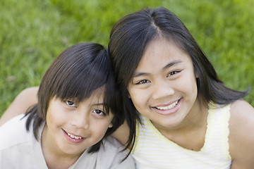 Image showing Portrait of Brother and Sister