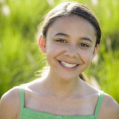 Image showing Tween Girl Smiling To Camera