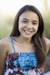 Image showing Tween Girl Smiling To Camera