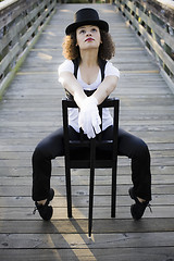 Image showing Jazz Dancer Sitting in Chair