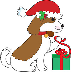 Image showing Dog Christmas Present