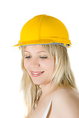 Image showing Beauty woman in helmet 