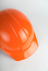 Image showing Orange helmet closeup