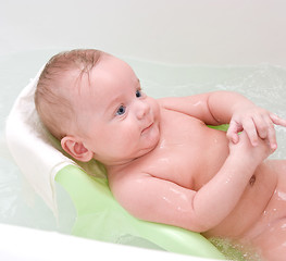 Image showing baby in bath