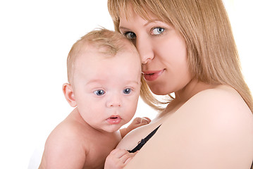 Image showing mother with her  baby boy