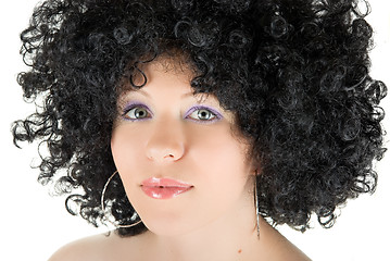 Image showing young frizzy woman