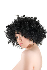 Image showing Beautiful young frizzy woman 