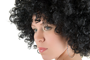 Image showing young frizzy woman