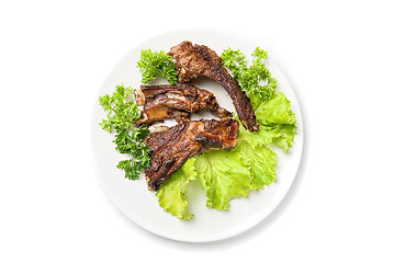 Image showing Grilled rib meat