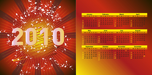 Image showing calendar to a new 2010 year 