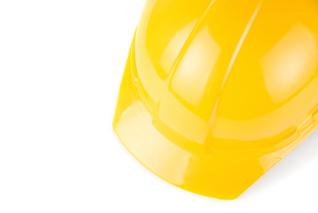 Image showing Yellow helmet closeup