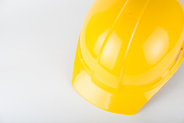 Image showing Yellow helmet closeup