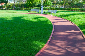 Image showing path through the landscaped park