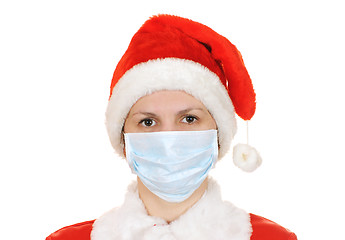 Image showing santa claus in a gauze bandage