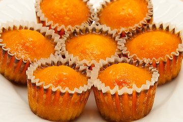 Image showing closeup orange cakes