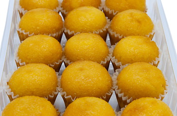 Image showing closeup orange cakes