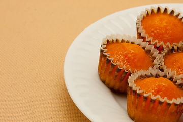 Image showing closeup orange cakes