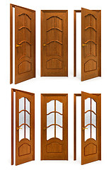 Image showing collection of interior wooden doors