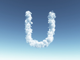 Image showing cloudy letter U