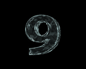 Image showing frozen number nine