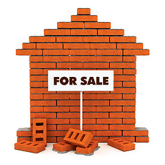 Image showing brick house for sale