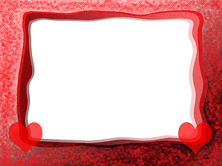 Image showing Red Hearts Frame