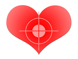 Image showing Aim To Red Heart