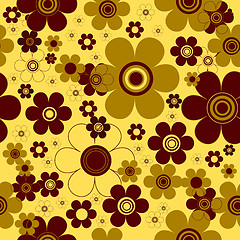 Image showing Floral yellow seamless  background 