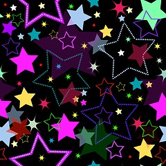 Image showing Seamless background with stars 