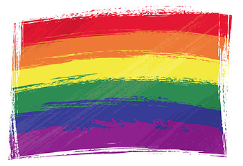 Image showing Grunge Rainbow flag