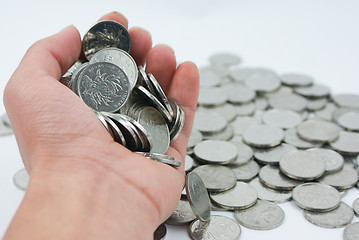 Image showing Holding coin