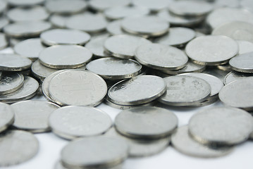 Image showing A pile of Chinese Coins